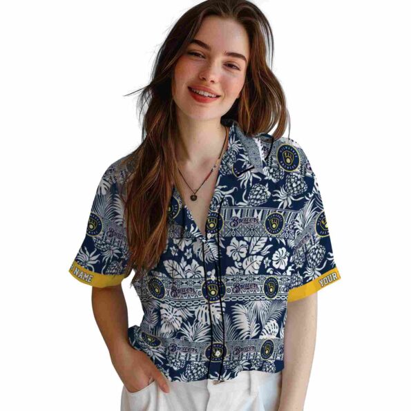 customized-milwaukee-brewers-tribal-stripes-navy-blue-white-hawaiian-shirt-latest-model customized milwaukee brewers tribal stripes navy blue white hawaiian shirt latest model