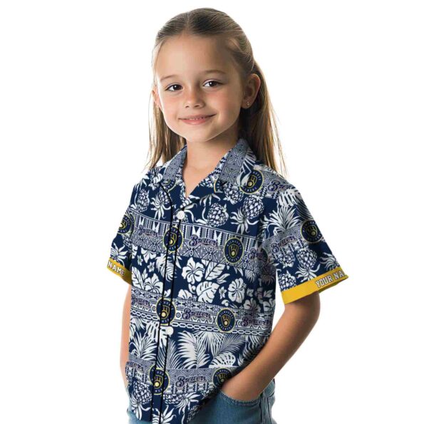 customized-milwaukee-brewers-tribal-stripes-navy-blue-white-hawaiian-shirt-premium-grade customized milwaukee brewers tribal stripes navy blue white hawaiian shirt premium grade