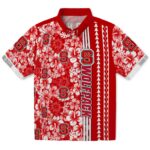 NC State Wolfpack Hawaiian Shirt - Customized Hibiscus Arrows Red White 1 customized-nc-state-wolfpack-hibiscus-arrows-red-white-hawaiian-shirt-best-selling