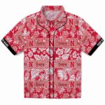 Nebraska Cornhuskers Hawaiian Shirt - Customized Tribal Stripes Red White 1 customized-nebraska-cornhuskers-tribal-stripes-red-white-hawaiian-shirt-best-selling