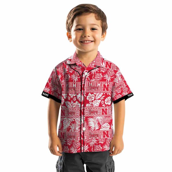 customized nebraska cornhuskers tribal stripes red white hawaiian shirt top rated