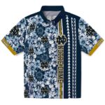 Notre Dame Fighting Irish Hawaiian Shirt - Customized Hibiscus Arrows Navy White 1 customized-notre-dame-fighting-irish-hibiscus-arrows-navy-white-hawaiian-shirt-best-selling