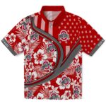 Ohio State Buckeyes Hawaiian Shirt - Customized Floral Wave Scarlet White 1 customized-ohio-state-buckeyes-floral-wave-scarlet-white-hawaiian-shirt-best-selling