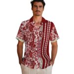 customized-oklahoma-sooners-hibiscus-arrows-crimson-white-hawaiian-shirt-best-selling
