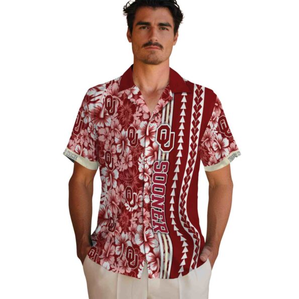 customized-oklahoma-sooners-hibiscus-arrows-crimson-white-hawaiian-shirt-fashion-forward customized oklahoma sooners hibiscus arrows crimson white hawaiian shirt fashion forward