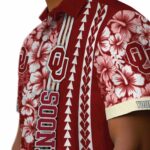 customized-oklahoma-sooners-hibiscus-arrows-crimson-white-hawaiian-shirt-best-selling