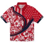 Ole Miss Rebels Hawaiian Shirt - Customized Floral Wave Red White 1 customized-ole-miss-rebels-floral-wave-red-white-hawaiian-shirt-best-selling