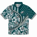 Philadelphia Eagles Hawaiian Shirt - Customized Floral Wave Green White 1 customized-philadelphia-eagles-floral-wave-green-white-hawaiian-shirt-best-selling