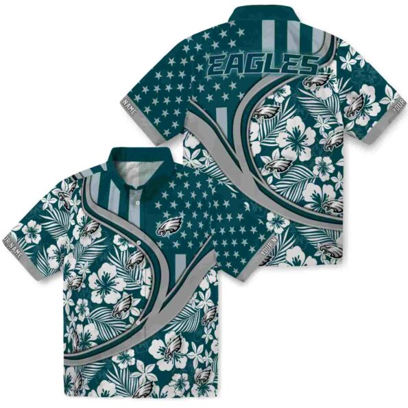 customized-philadelphia-eagles-floral-wave-green-white-hawaiian-shirt-high-quality customized philadelphia eagles floral wave green white hawaiian shirt high quality
