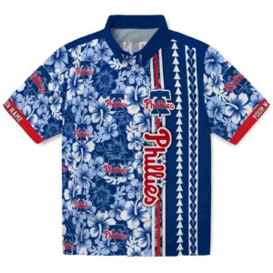 Customized Philadelphia Phillies Hibiscus Arrows Blue White Clog