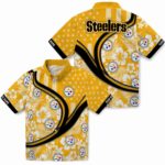 customized-pittsburgh-steelers-floral-wave-gold-white-hawaiian-shirt-best-selling