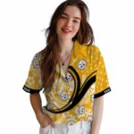 customized-pittsburgh-steelers-floral-wave-gold-white-hawaiian-shirt-best-selling