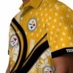 customized-pittsburgh-steelers-floral-wave-gold-white-hawaiian-shirt-best-selling