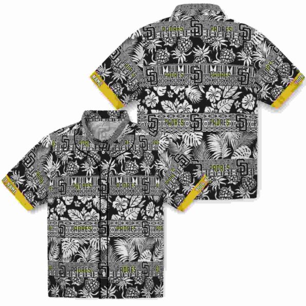 customized san diego padres tribal stripes brown white hawaiian shirt high quality