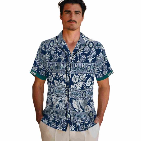 customized-seattle-mariners-tribal-stripes-navy-blue-white-hawaiian-shirt-fashion-forward customized seattle mariners tribal stripes navy blue white hawaiian shirt fashion forward