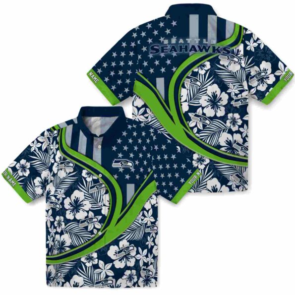 customized-seattle-seahawks-floral-wave-blue-white-hawaiian-shirt-high-quality customized seattle seahawks floral wave blue white hawaiian shirt high quality