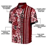 customized-south-carolina-gamecocks-hibiscus-arrows-garnet-white-hawaiian-shirt-best-selling