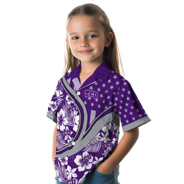 customized-tcu-horned-frogs-floral-wave-purple-white-hawaiian-shirt-premium-grade customized tcu horned frogs floral wave purple white hawaiian shirt premium grade