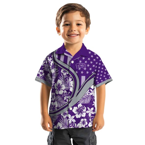 customized-tcu-horned-frogs-floral-wave-purple-white-hawaiian-shirt-top-rated customized tcu horned frogs floral wave purple white hawaiian shirt top rated