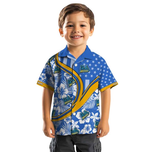 customized ucla bruins floral wave blue white hawaiian shirt top rated