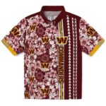 Washington Commanders Hawaiian Shirt - Customized Hibiscus Arrows Burgundy White 1 customized-washington-commanders-hibiscus-arrows-burgundy-white-hawaiian-shirt-best-selling