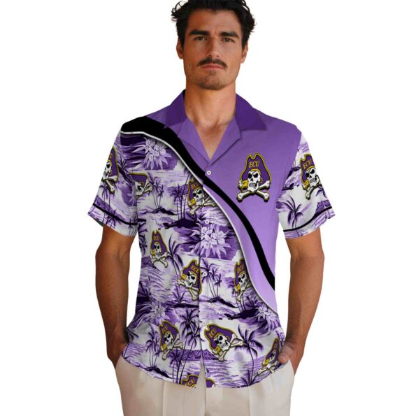 east-carolina-pirates-sunset-palms-purple-white-hawaiian-shirt-fashion-forward east carolina pirates sunset palms purple white hawaiian shirt fashion forward