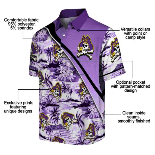 east-carolina-pirates-sunset-palms-purple-white-hawaiian-shirt-new-arrival east carolina pirates sunset palms purple white hawaiian shirt new arrival