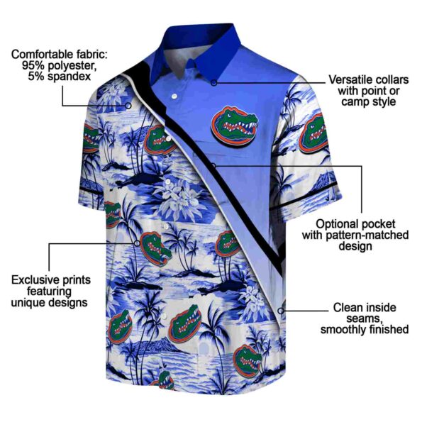 florida gators sunset palms blue white hawaiian shirt new arrival