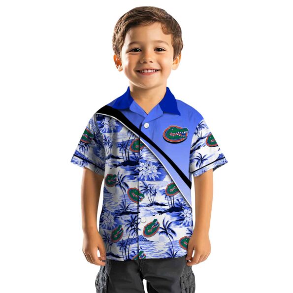 florida gators sunset palms blue white hawaiian shirt top rated