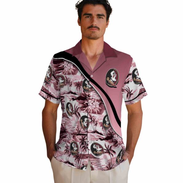 florida-state-seminoles-sunset-palms-garnet-white-hawaiian-shirt-fashion-forward florida state seminoles sunset palms garnet white hawaiian shirt fashion forward