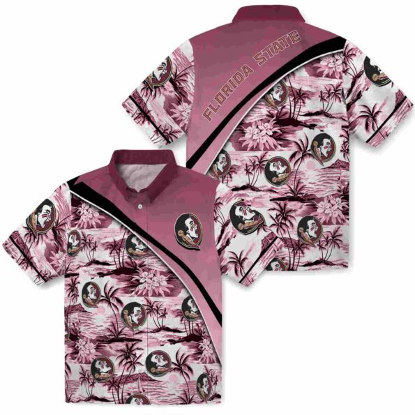 florida-state-seminoles-sunset-palms-garnet-white-hawaiian-shirt-high-quality florida state seminoles sunset palms garnet white hawaiian shirt high quality