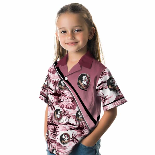 florida-state-seminoles-sunset-palms-garnet-white-hawaiian-shirt-premium-grade florida state seminoles sunset palms garnet white hawaiian shirt premium grade