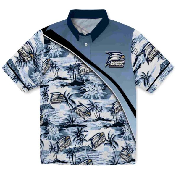 georgia-southern-eagles-sunset-palms-blue-white-hawaiian-shirt-best-selling georgia southern eagles sunset palms blue white hawaiian shirt best selling