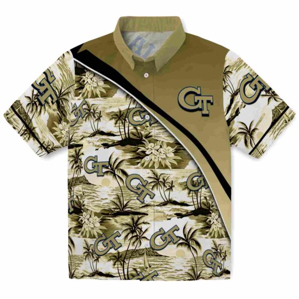 georgia-tech-yellow-jackets-sunset-palms-gold-white-hawaiian-shirt-best-selling georgia tech yellow jackets sunset palms gold white hawaiian shirt best selling