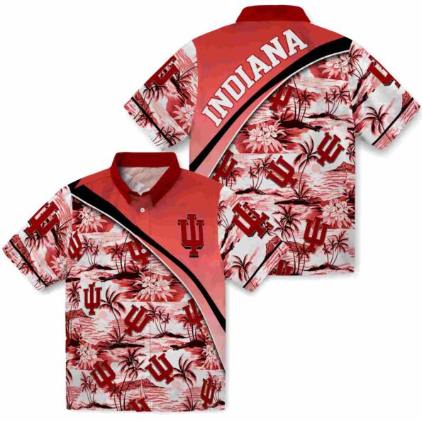 indiana-hoosiers-sunset-palms-red-white-hawaiian-shirt-high-quality indiana hoosiers sunset palms red white hawaiian shirt high quality