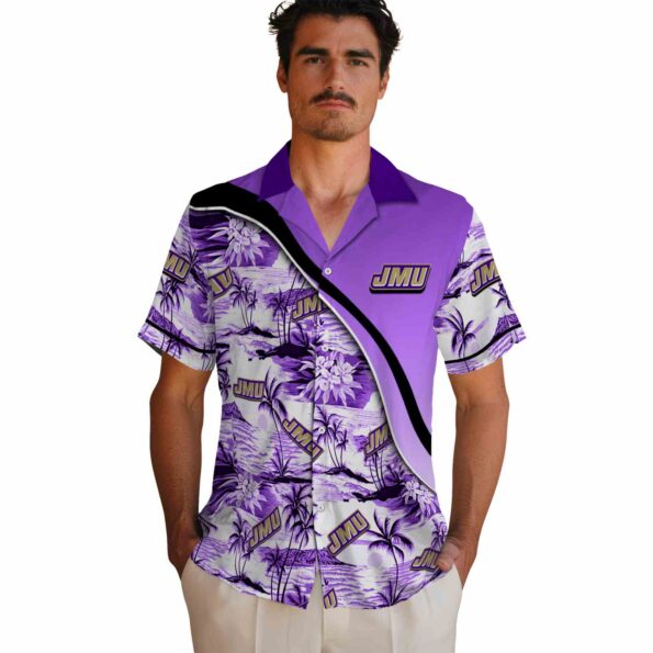 james-madison-dukes-sunset-palms-purple-white-hawaiian-shirt-fashion-forward james madison dukes sunset palms purple white hawaiian shirt fashion forward