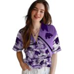 kansas-state-wildcats-sunset-palms-purple-white-hawaiian-shirt-best-selling