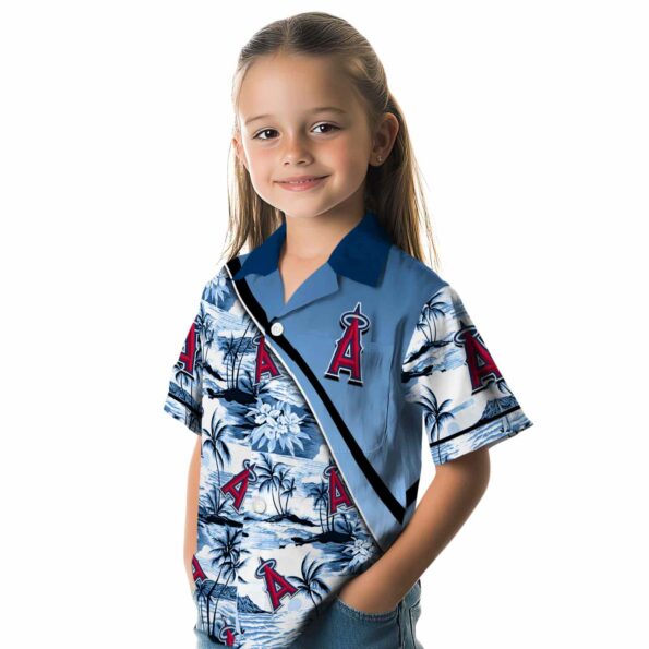 los-angeles-angels-sunset-palms-blue-white-hawaiian-shirt-premium-grade los angeles angels sunset palms blue white hawaiian shirt premium grade