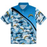 Los Angeles Chargers Hawaiian Shirt - Sunset Palms Blue White 1 los-angeles-chargers-sunset-palms-blue-white-hawaiian-shirt-best-selling