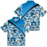 los-angeles-chargers-sunset-palms-blue-white-hawaiian-shirt-best-selling