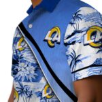 los-angeles-rams-sunset-palms-blue-white-hawaiian-shirt-best-selling
