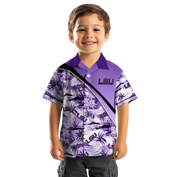 lsu-tigers-sunset-palms-purple-white-hawaiian-shirt-top-rated lsu tigers sunset palms purple white hawaiian shirt top rated