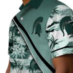 michigan-state-spartans-sunset-palms-green-white-hawaiian-shirt-best-selling