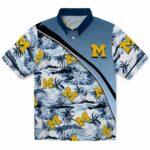 Michigan Wolverines Hawaiian Shirt - Sunset Palms Blue White 1 michigan-wolverines-sunset-palms-blue-white-hawaiian-shirt-best-selling