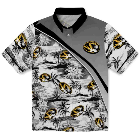 missouri-tigers-sunset-palms-black-white-hawaiian-shirt-best-selling missouri tigers sunset palms black white hawaiian shirt best selling