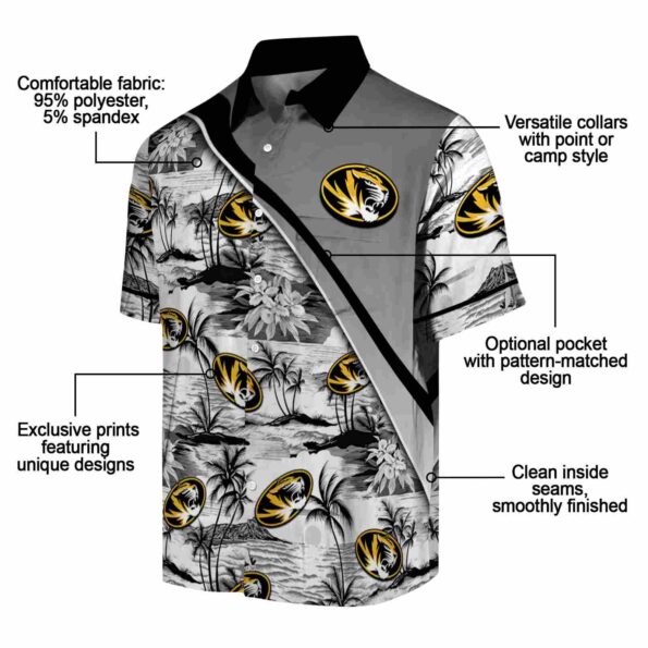 missouri-tigers-sunset-palms-black-white-hawaiian-shirt-new-arrival missouri tigers sunset palms black white hawaiian shirt new arrival