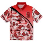 NC State Wolfpack Hawaiian Shirt - Sunset Palms Red White 1 nc-state-wolfpack-sunset-palms-red-white-hawaiian-shirt-best-selling