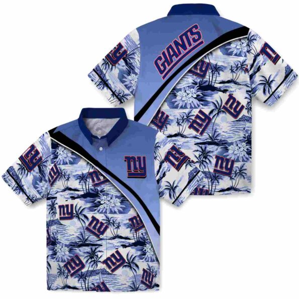 new-york-giants-sunset-palms-blue-white-hawaiian-shirt-high-quality new york giants sunset palms blue white hawaiian shirt high quality