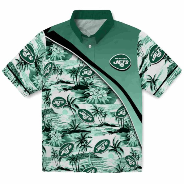 new-york-jets-sunset-palms-green-white-hawaiian-shirt-best-selling new york jets sunset palms green white hawaiian shirt best selling