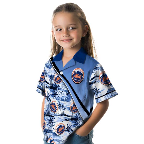 new-york-mets-sunset-palms-blue-white-hawaiian-shirt-premium-grade new york mets sunset palms blue white hawaiian shirt premium grade